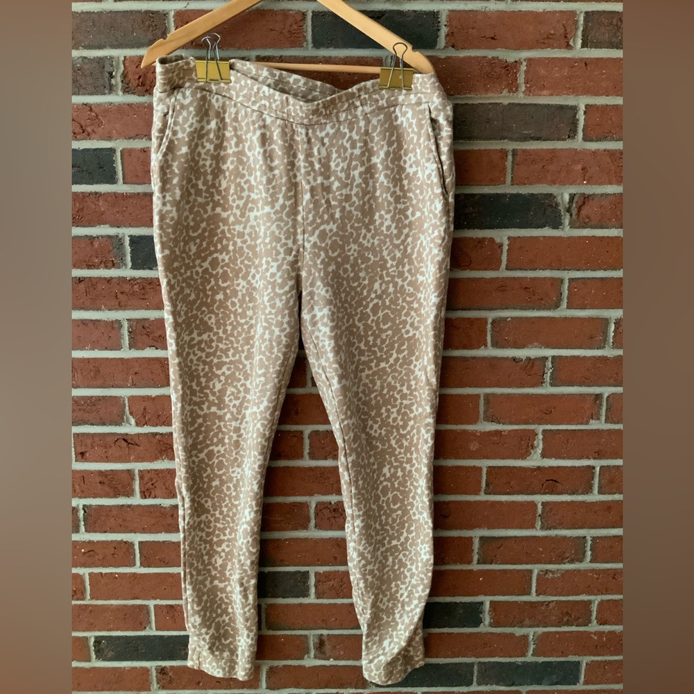 Leopard print French terry jogger
